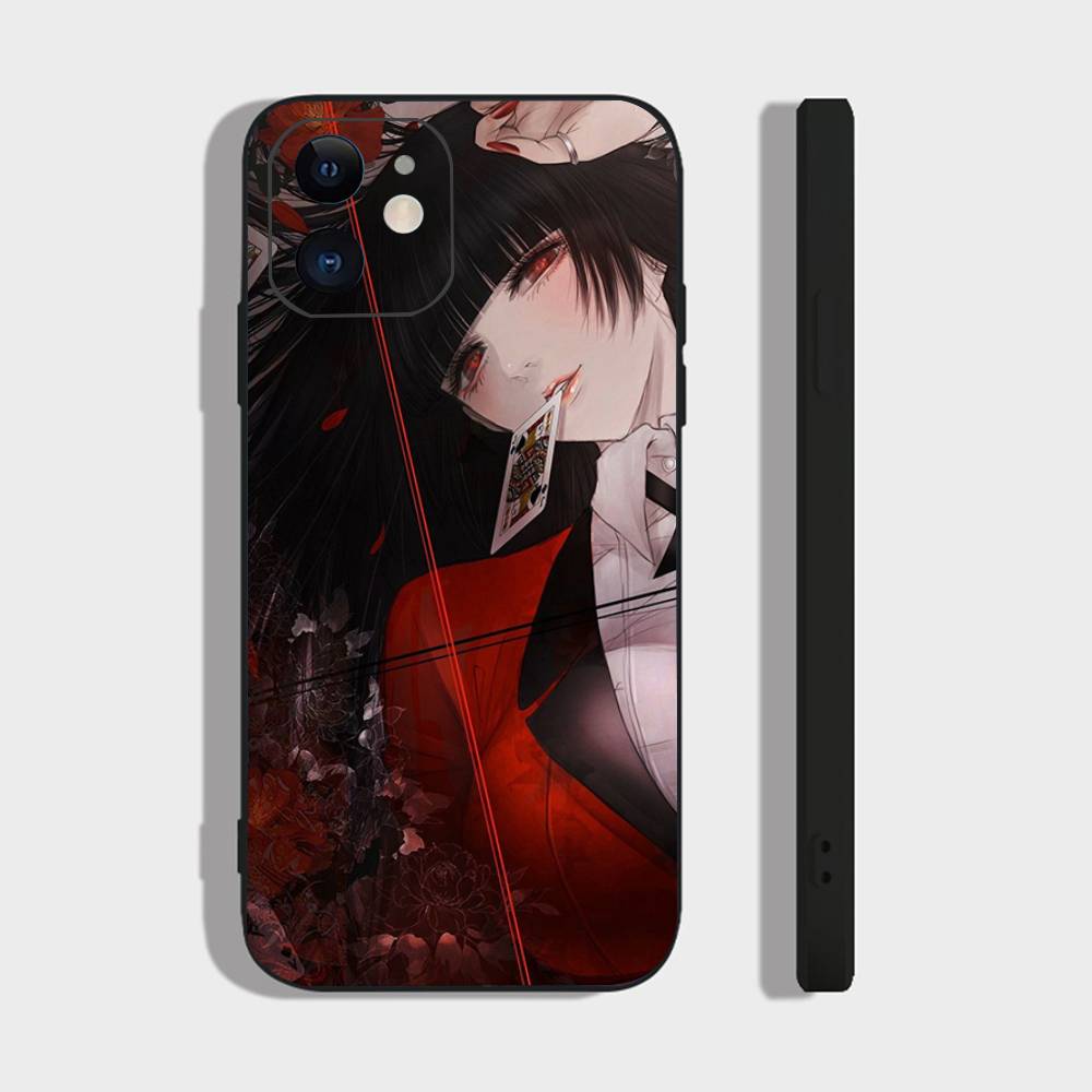 Anime K-Kakegurui Phone Case For IPhone 17 Air 16 15 14 13 Pro Max 11 12 Black Silicone Cover