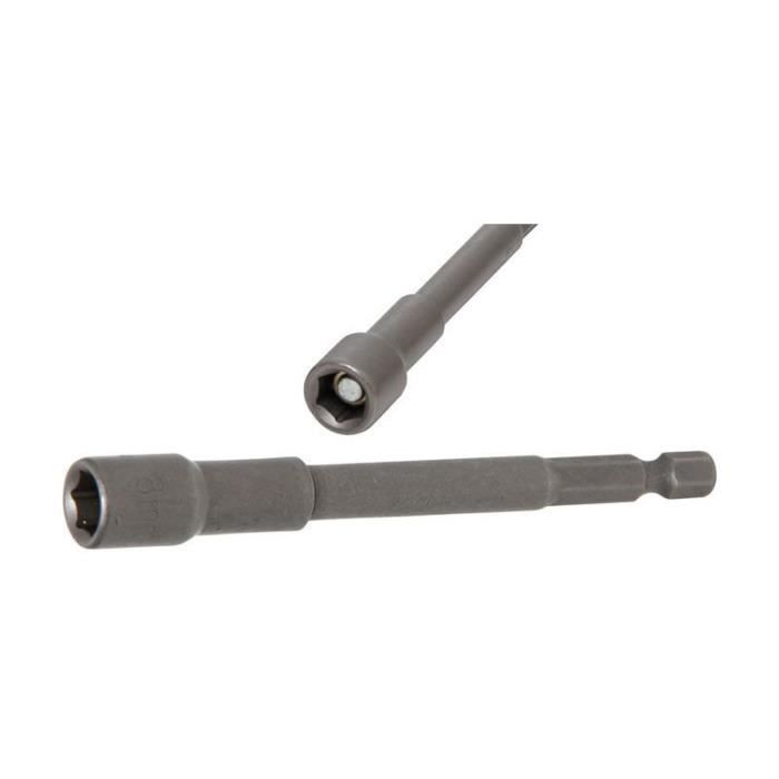 Douille à choc, six pans, extra longue pour perceuses 6,3 mm (1/4") 8 mm