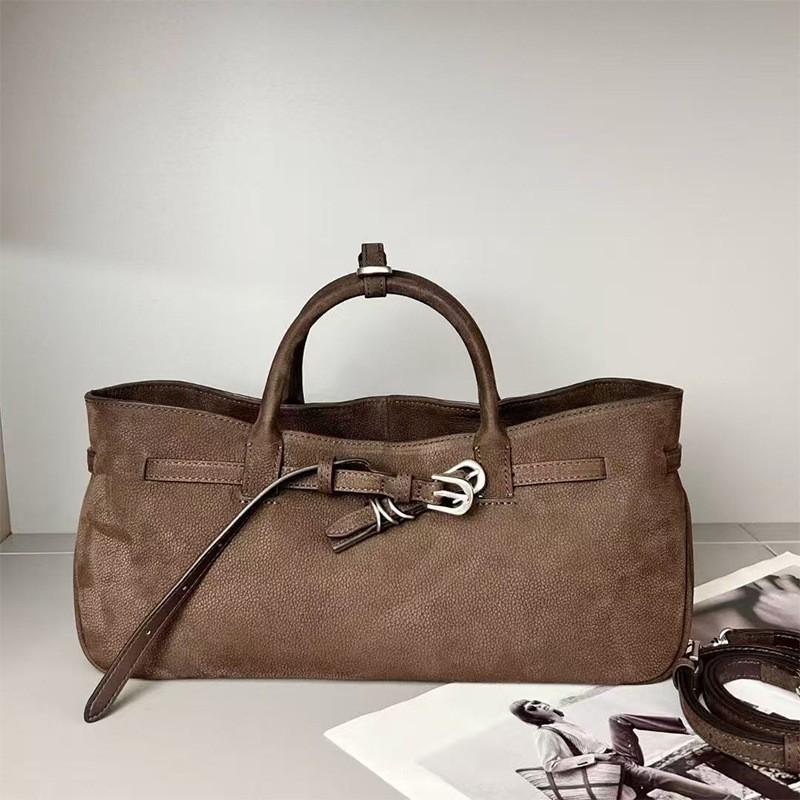 Internet Celebrity Same Style Fashionable All-matching Retro Suede Tote Design Portable Shoulder Bag