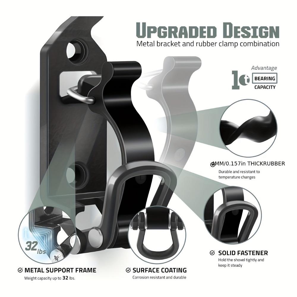 Metal Shovel Roof Rack Rubber Mounting Kit Clamp Shovel Mount for For Roof Rack Accessories