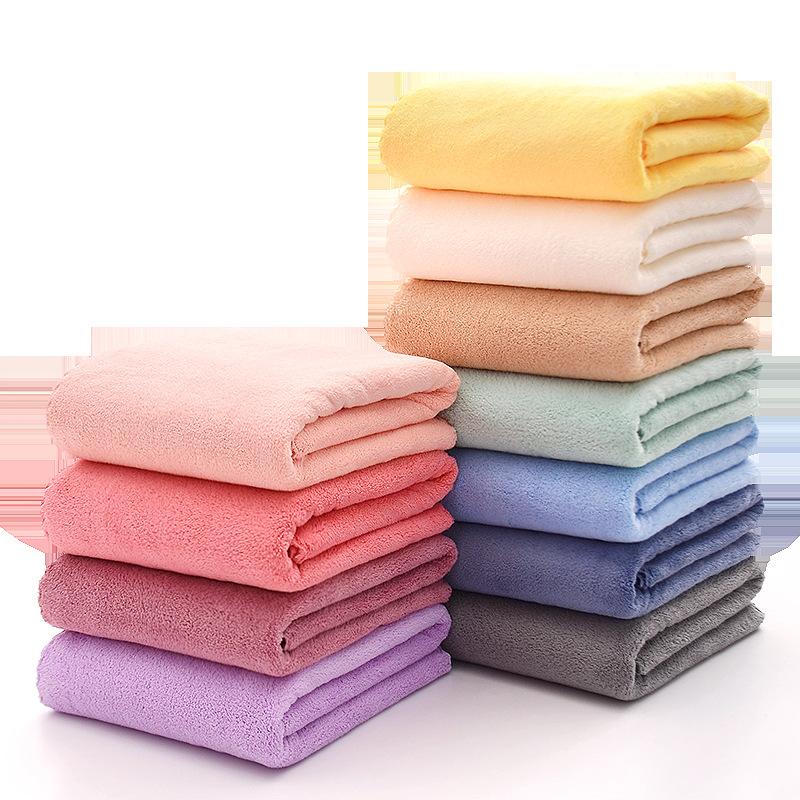 Plain-coloured Soft Absorbent Bath Towel