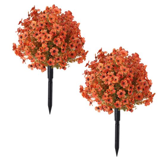 Sfera Topiaria Viola Artificiale con Picchetto per Piante Finte Viola da Esterno Arbusti Piante Finte Realistiche Resistenti ai Raggi UV per Giardino Cortile Portico