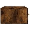 Wall Mounted Nightstands Set of 2 Smoked Oak Finish 35 x 35 x 20 cm