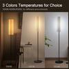 Large LED Floor Lamp With 3 Color E27 Light Bulb 3 Colors Dimmable Reading Light Linen Lampshade Lamp For Bedroom Living Room