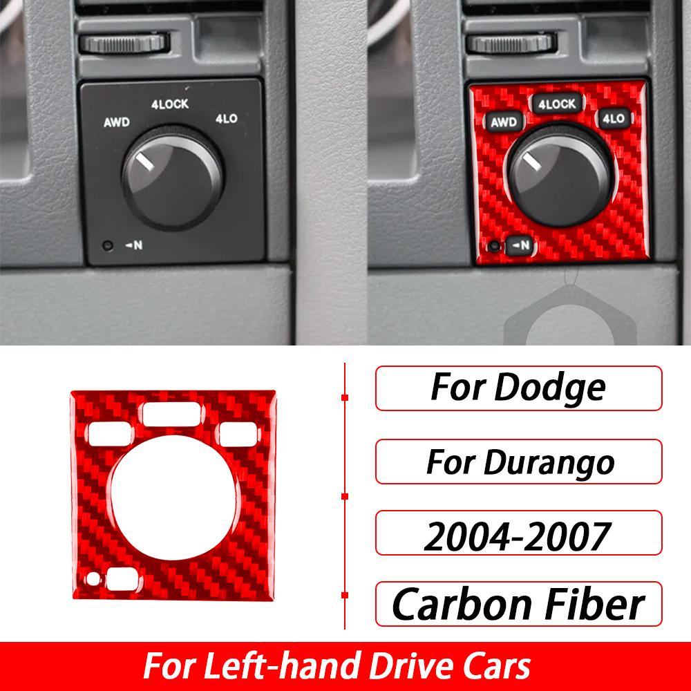 For Dodge Durango 2004-2007 Carbon Fiber 4wd Switch Control Panel Decorative Cover Car Interior Decoration Sticker Accessories