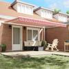 Retractable Awning Red and White 450 X 300 Cm