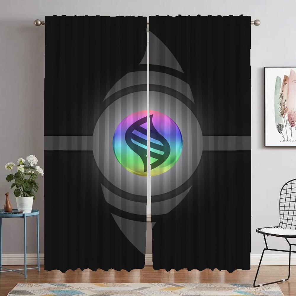 

Кухонные шторы Детская комната Покемон Оконная штора для комнаты 2 панели Тюль для спальни Жалюзи Домашний интерьер Шторы Перегородка W50xH70cmx2pcs-CL