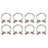 20PCS C Shaped Buckles Zinc Alloy 10mm Double Head Rivet Buckle for Clothing Collar Hat Decoration Shoe Hardware