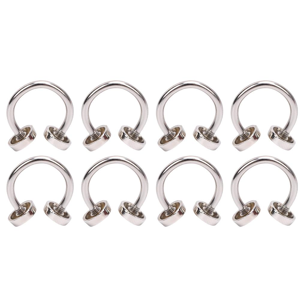 20PCS C Shaped Buckles Zinc Alloy 10mm Double Head Rivet Buckle for Clothing Collar Hat Decoration Shoe Hardware