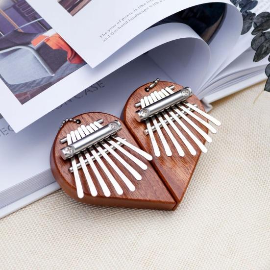 1 Pair Thumb Piano 8 Key Finger Thumb Piano with Wood Base Easy To Learn Kalimba for Beginners Kids And Adults