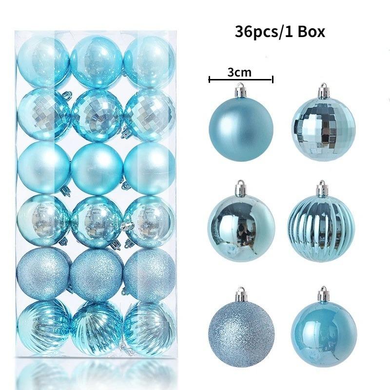 24/36Pcs 3/4CM Christmas Decoration Ball Christmas Tree Ornaments for Home Decor New Year 2025 Navidad Pendant Ball Accessories