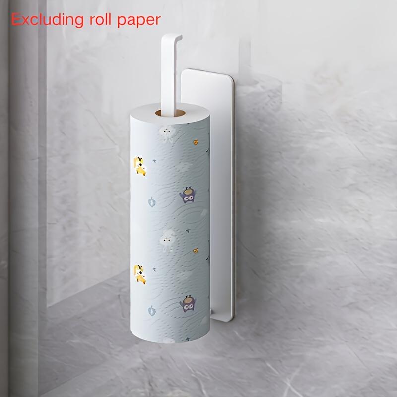 1PC No-Drill Wall-Mounted Paper Towel Holder - Strong Adhesive Space-Saving Dispenser for Kitchen Bathroom