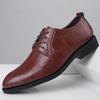 New Men's Casual Shoes Extra Large Size Business Dress Leather Shoes Men's Lace Up Versatile Wedding Shoes