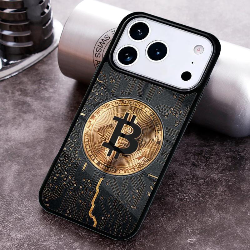 Bitcoin BTC Handyhülle für iPhone 17 16 15 14 13 12 11 Pro Max Plus 17Air Weiche Silikonhülle