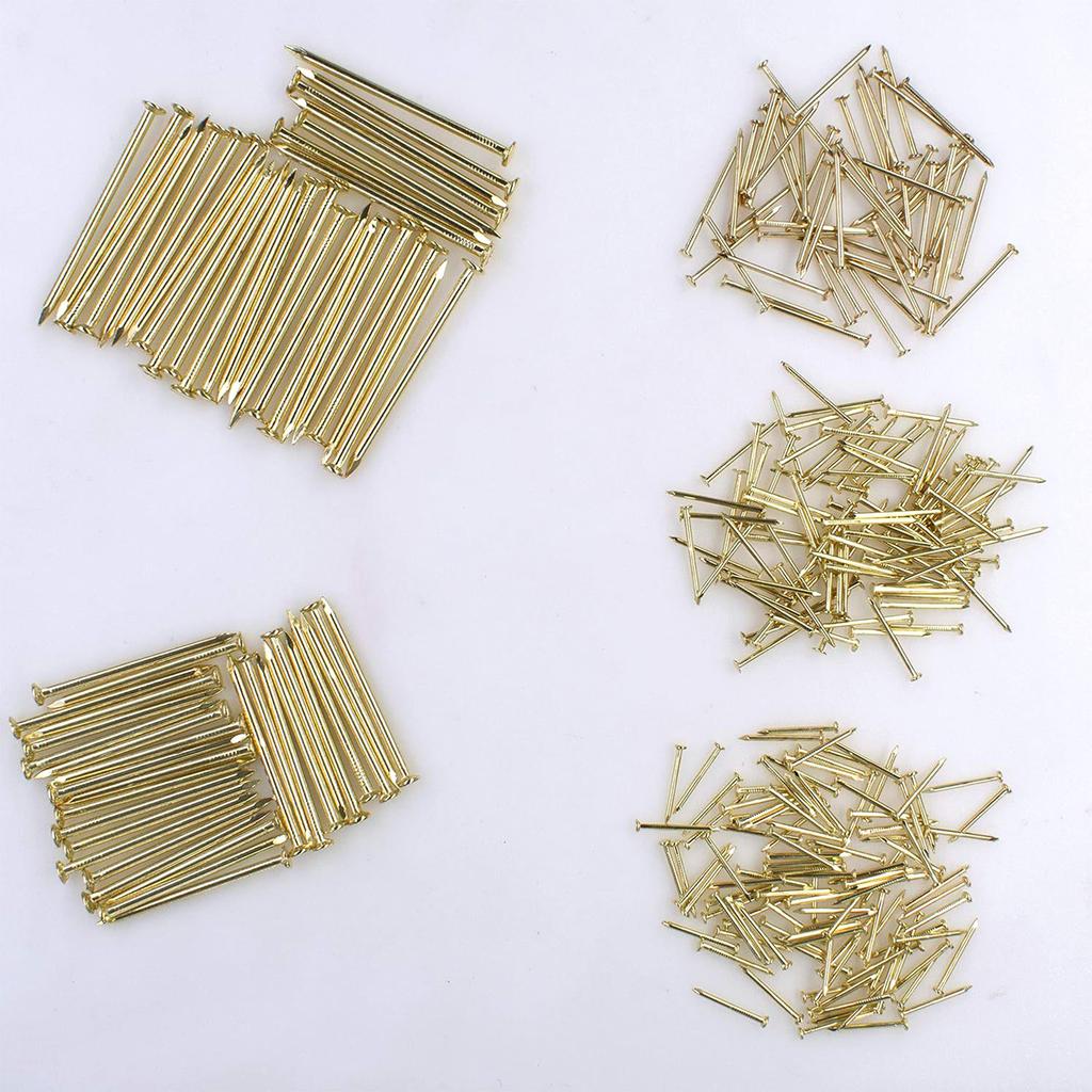 350Pcs Hardware Nails Assortment Set Picture Hanging Nails Iron Wall Nails with Box for Hanging Picture Craft Projects
