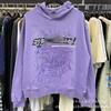 Unisex Kapuzen Streetwear Sweatshirt Set Baumwolle Grafikdruck Hip Hop Stil Lässiges Langarm Oberteil Hose