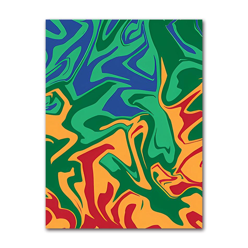 Classic Abstract Art Poster, Colorful Line Image Printing Canvas Art Painting, Used for Home Room Decoration Poster, Frameless