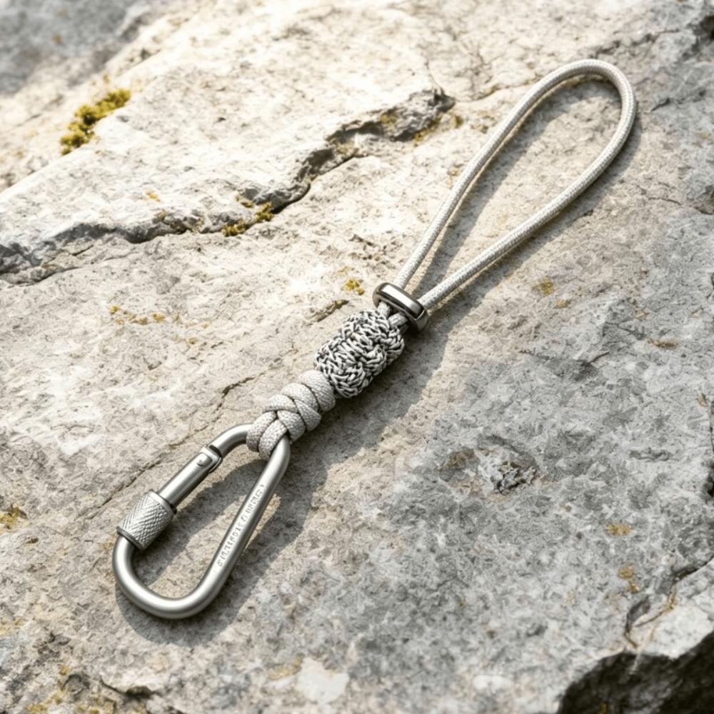 Braided Rope Water Bottle Lanyard Zinc Zinc Alloy Carabiner Hook Essential Key Chain Lanyard Mountaineering
