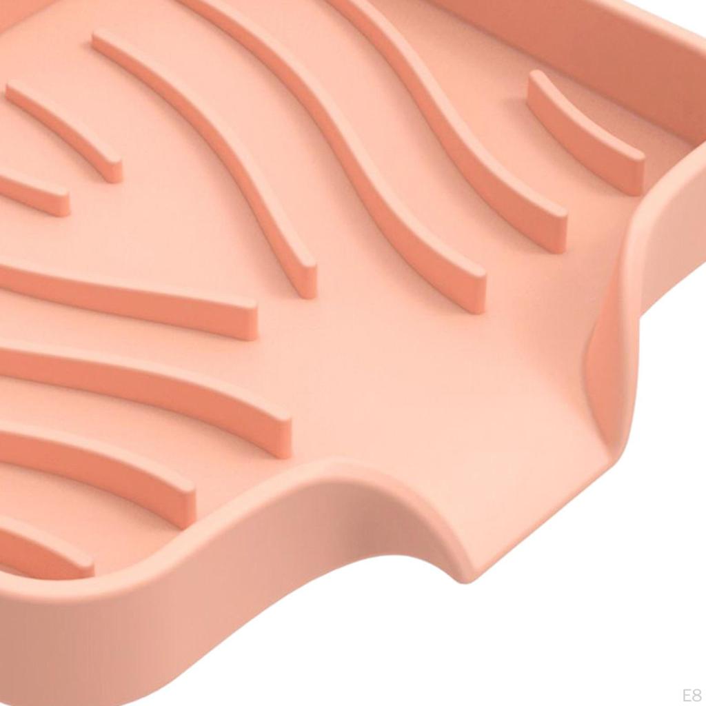 Portable Soap Drain Rack Plate Tray Storage Case No Slip Decorative Box Silicone