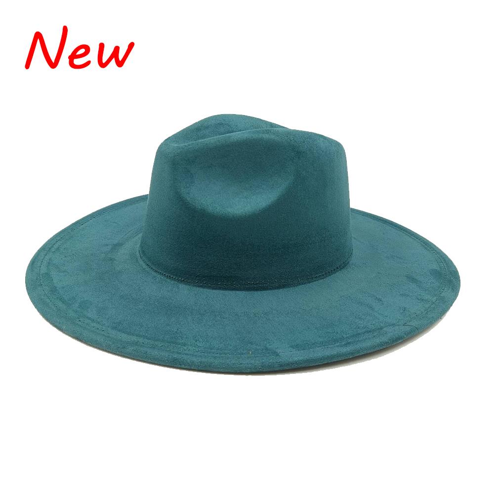 Suede Wide-brimmed Hat 9.5 Cm Brim Width Unisex Suitable for Jazz Hat Fedora Hat Church Hat Felt Hat Soft Felt Hat Panama Hat.