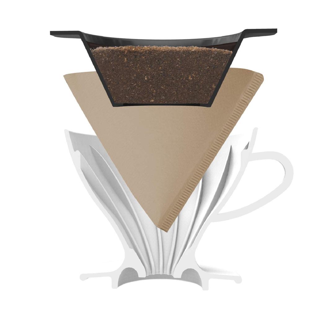 Hario W60 Dripper Kaffeedripper Pete Licata Modell für 1-4 Tassen Weiß Hergestellt in Japan PDC-02-W