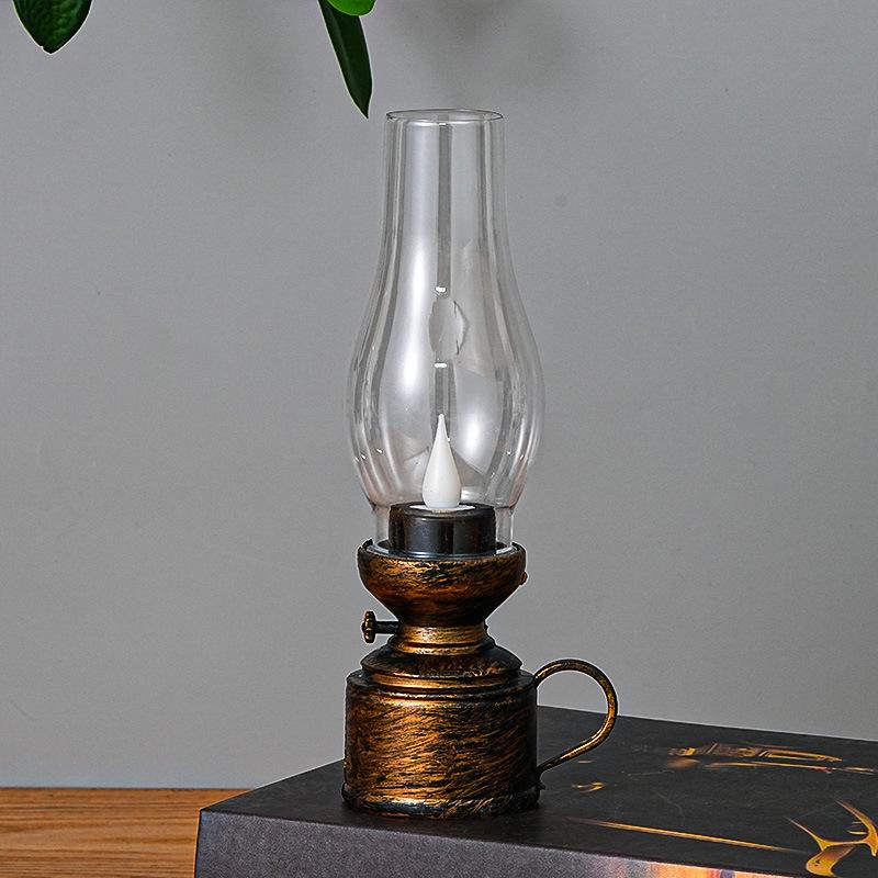 Retro LED Luminous Kerosene Lamp - Pony Lamp, Electronic Candle Light, Creative Decor & Gift Hurricane Light.