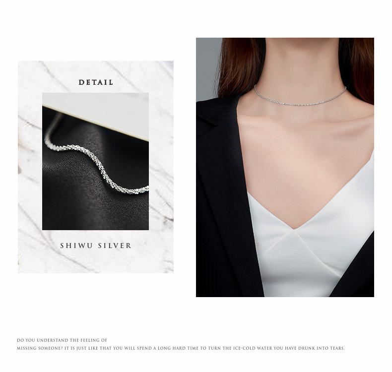 Elegant Sparkling Star Sequin Necklace for Women - Stylish Korean Collarbone Jewelry