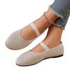 Women's Plus Size Fashion One Strap Round Toe Casual Flats for Everyday Wear
