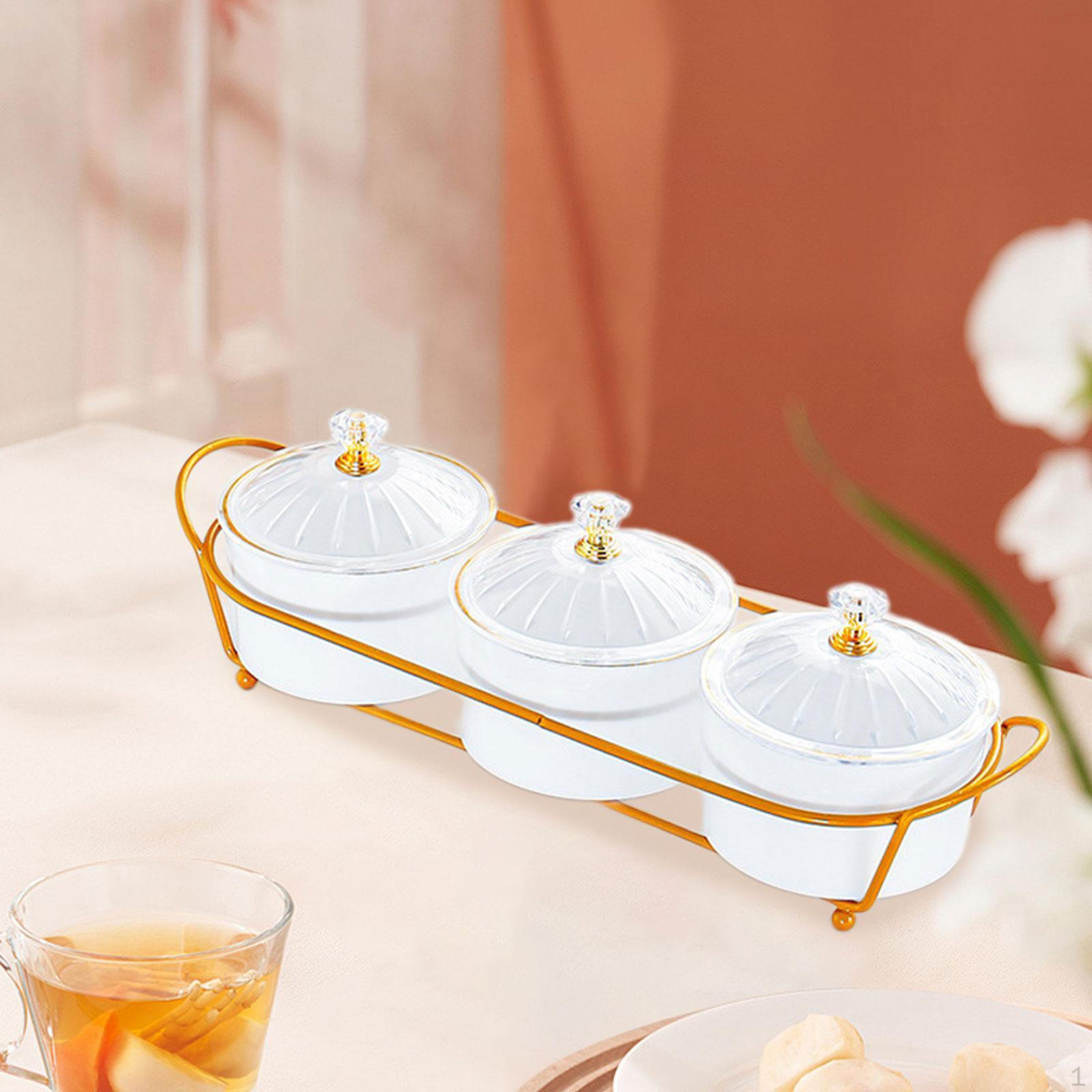 

Закуска Еда Дисплей Блюдо Поднос Разделенные Сервировочные Блюда Тарелка для Сухофруктов Главная 3 Grids