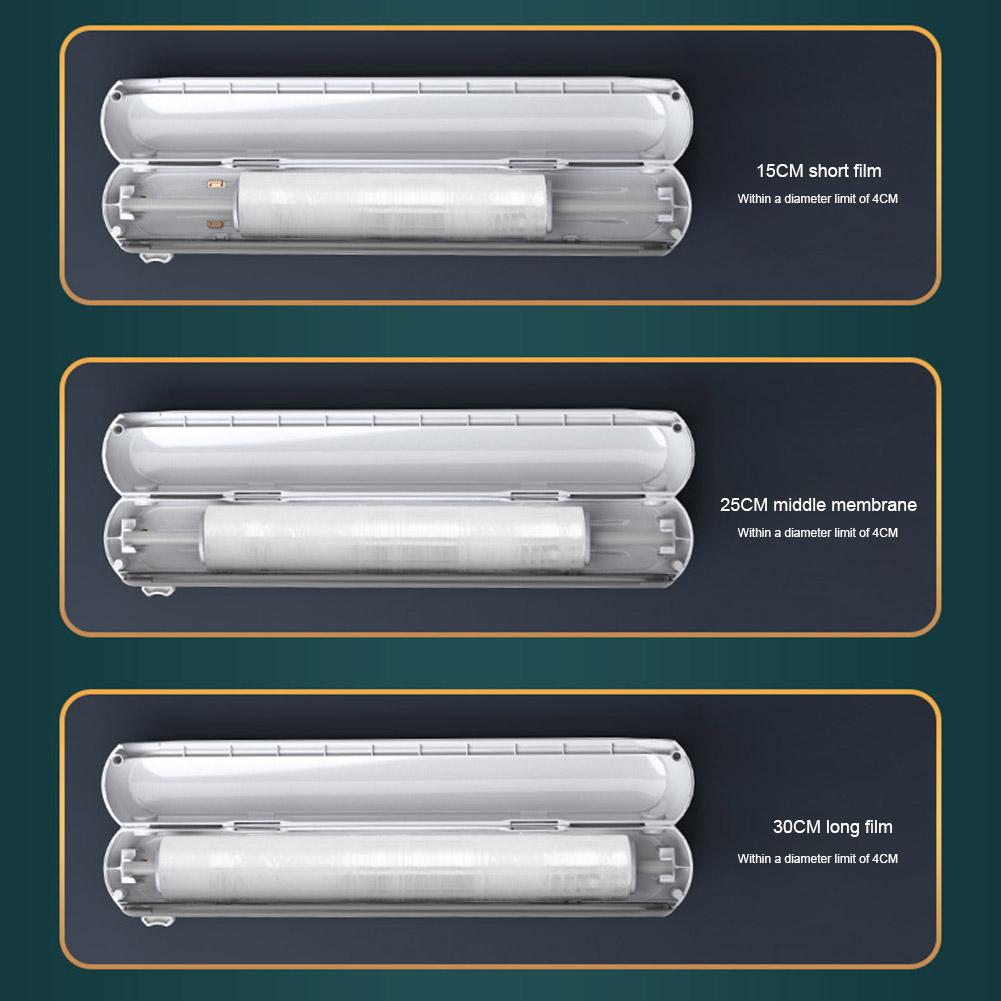 15.16 X 2.76 X 2.17 Zoll Magnetischer Nachfüllbarer Frischhaltefolien-Spender mit Schiebeschneider Robuster Lebensmittel-Frischhaltefolien-Cutter Wiederverwendbar