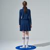 Blu Dot Wool Pleated Knit Skirt Bl