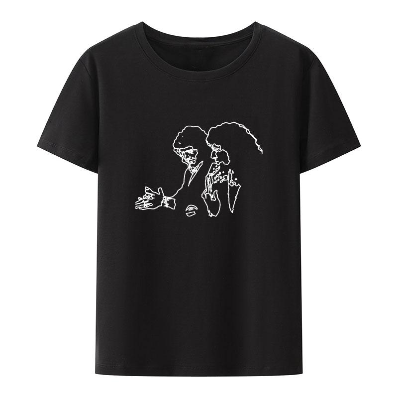 Camiseta Clásica Estampada Camarón De La Isla Retro Hombre Mujer Manga Corta Suelta Transpirable Camisetas Estilo Humor Moda Casual Tops