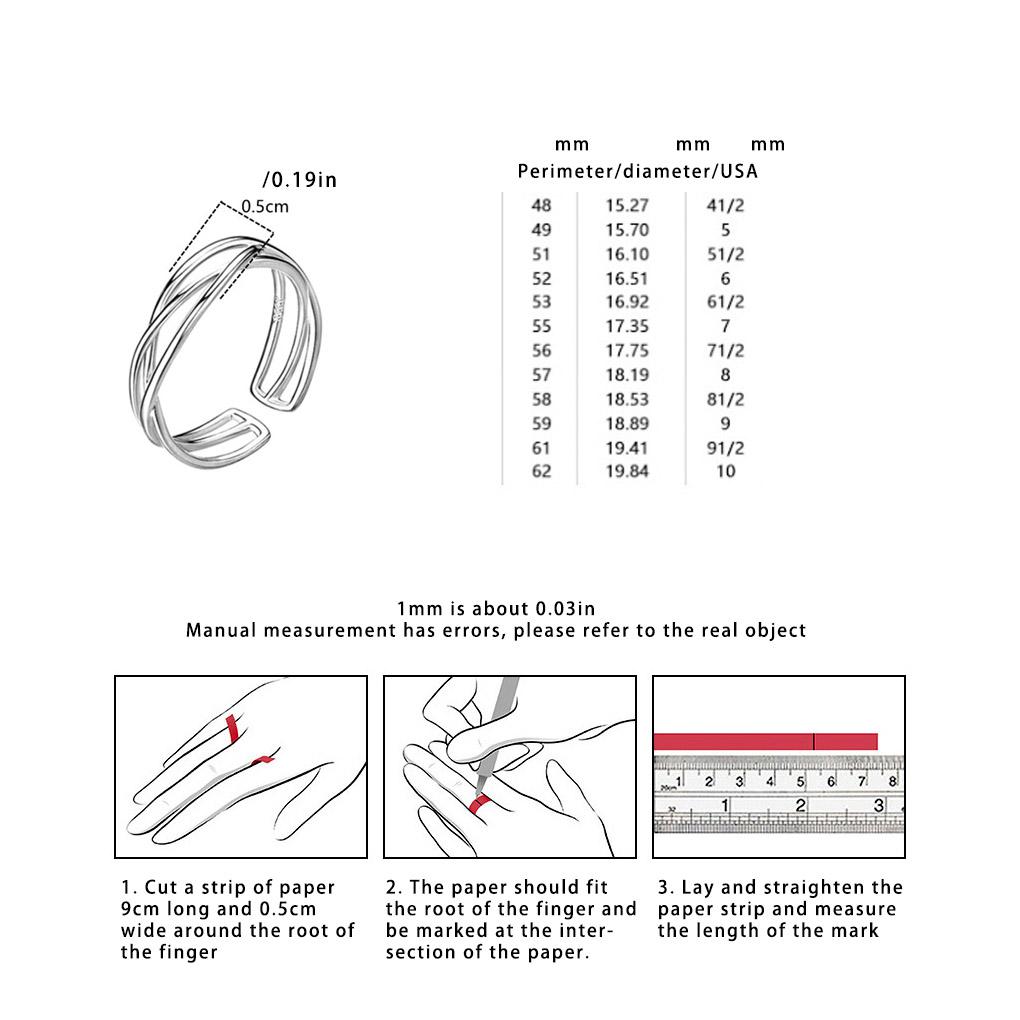 Woman Opening Ring Adjustable Fashion Trendy Wedding Engagement Bridal Festival Date Shop Simple Jewelry Ladies