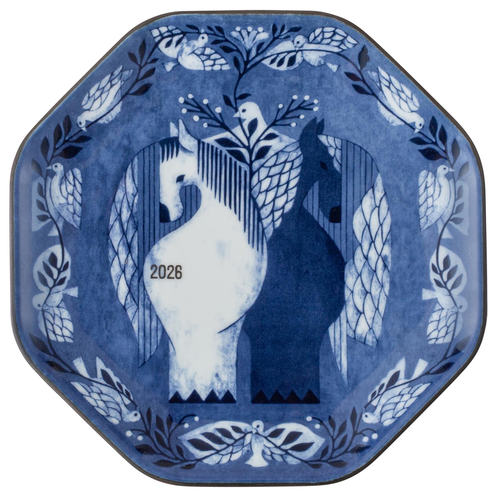 Годовая тарелка Хасами, тарелка, диаметр около 18 см, синяя, сделано в Японии, артикул 549811