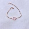 Natural Rose Quartz Bracelet Rose Quartz Faceted Bracelet Pink Quartz Bracelet for Women Gemstone Chain Bracelet Unique Gifts