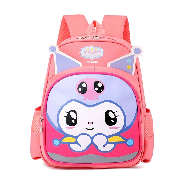 Kuromi Kids School Backpack With Breathable Nylon And Air Cushion Straps For Preschool Children