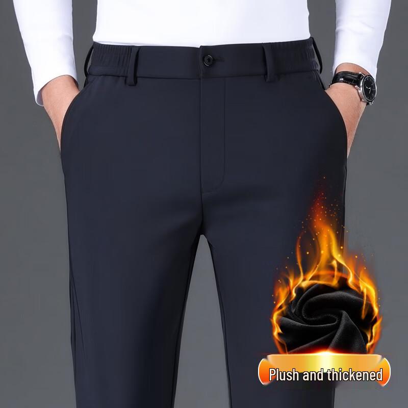 

FIRS Men s Warm Stretch Business Casual Straight-Leg Trousers 36