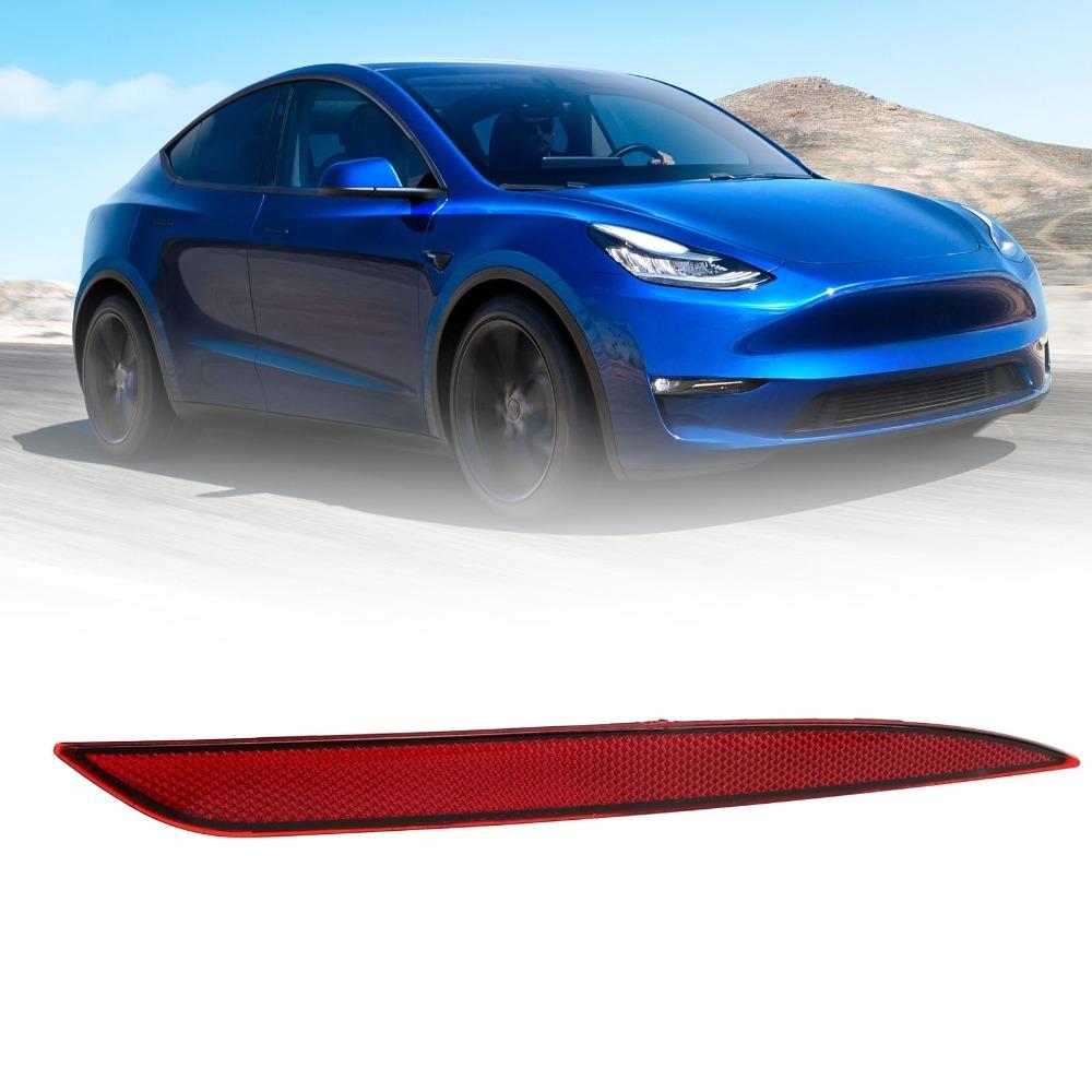Red Rear Bumper Reflector ABS Bumper Reflector Lens Tail Reflector For Tesla Model Y 2020-2023 Right