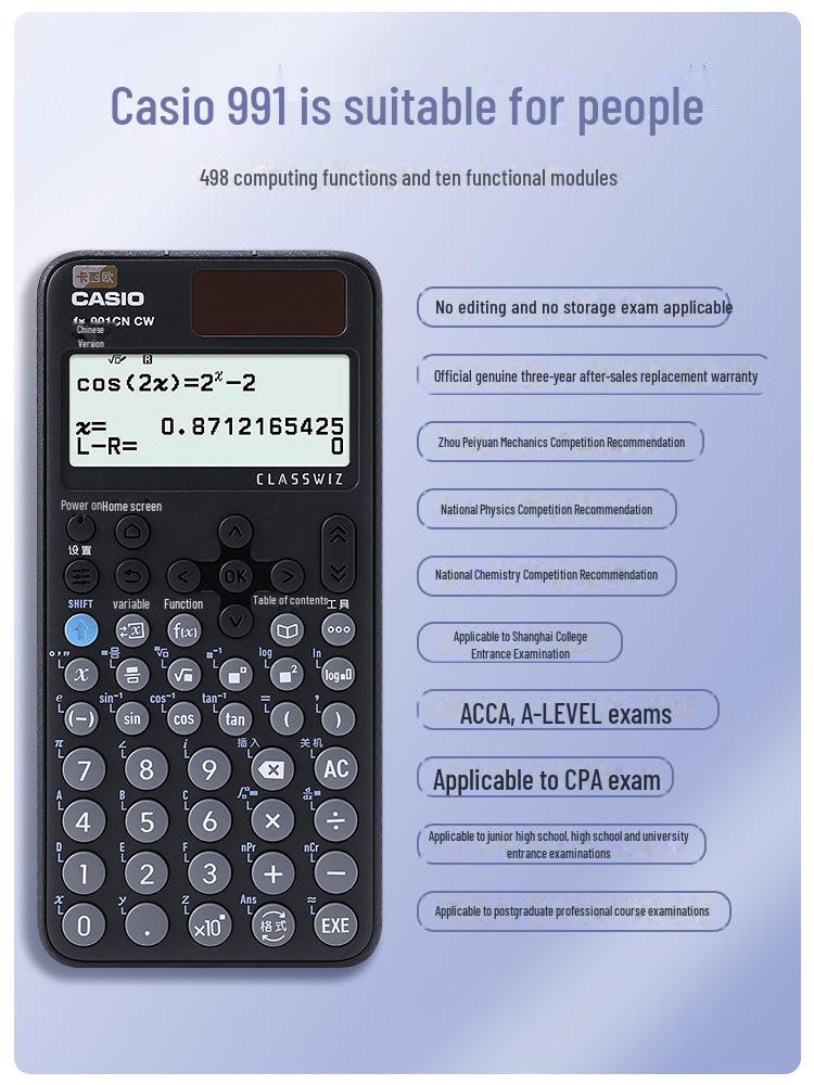 Casio FX-991CNCW Üniversite ve Sınavlar için Bilimsel Hesap Makinesi