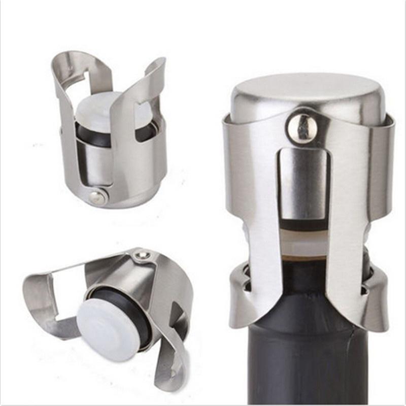1PC Professional Stainless Steel Champagne Sparkling Wine Bottle Sealer Stopper