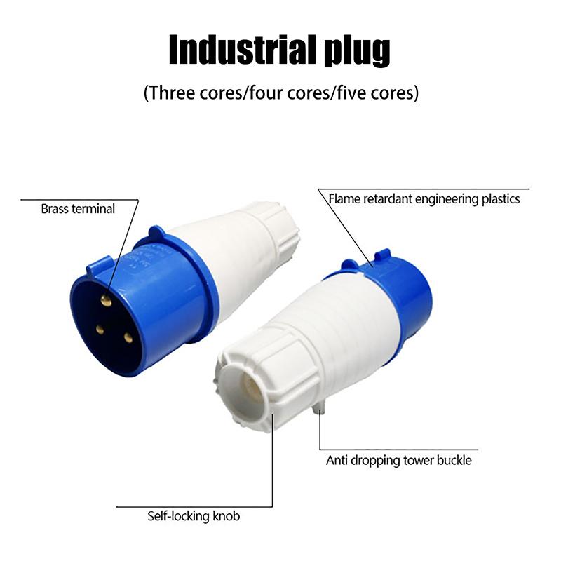 1 Piece 3Pin 4Pin 5Pin Industrial Plug And Socket Waterproof Connector 16A/32A Electrical Connection Wall Mount Socket