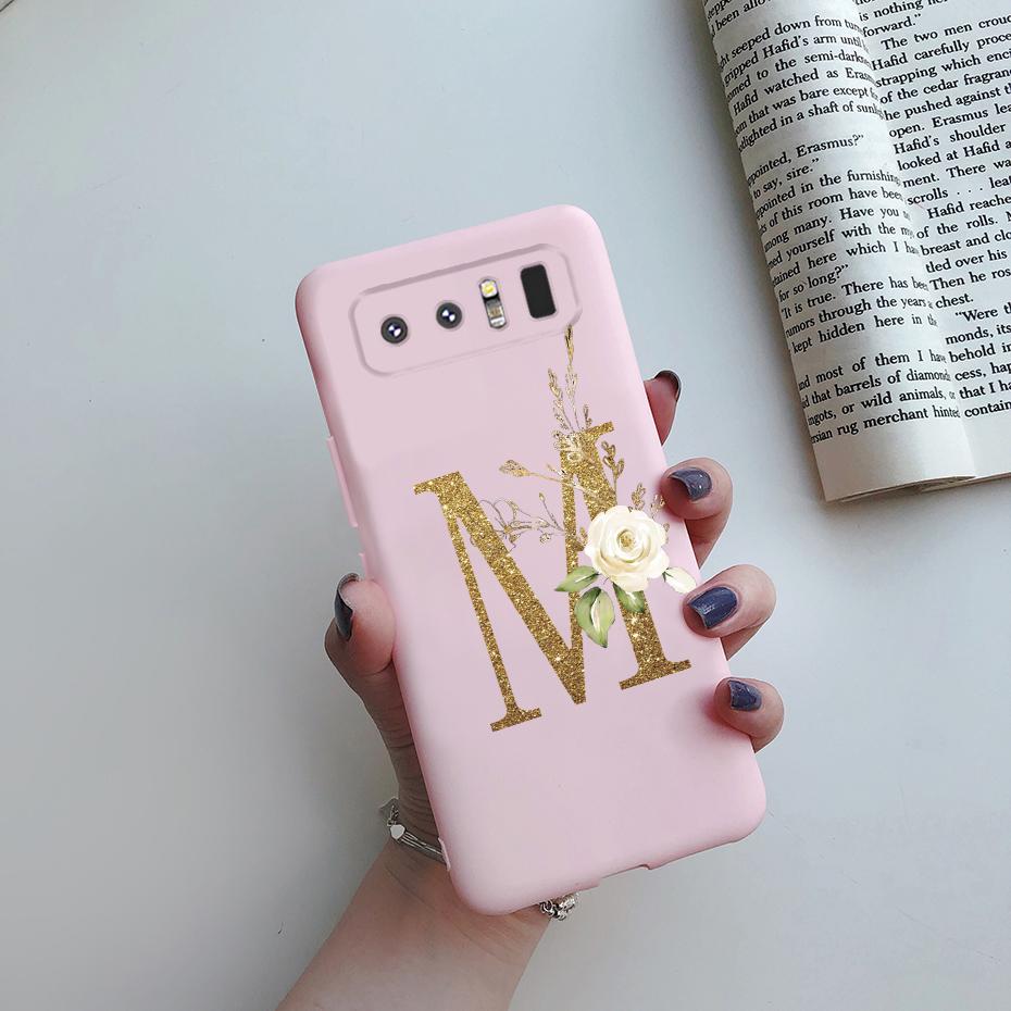 For Samsung Galaxy Note 8 Case SM-N950F Cute Letters Coque Soft Silicone Phone Case For Samsung Note 8 Note8 Cover Fundas Bumper