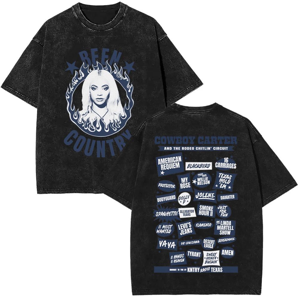 Retro Washed Beyonce Renaissance World Tour Tshirt Album Concert Music Tshirts Men Women Casual Cotton Vintage T Shirts
