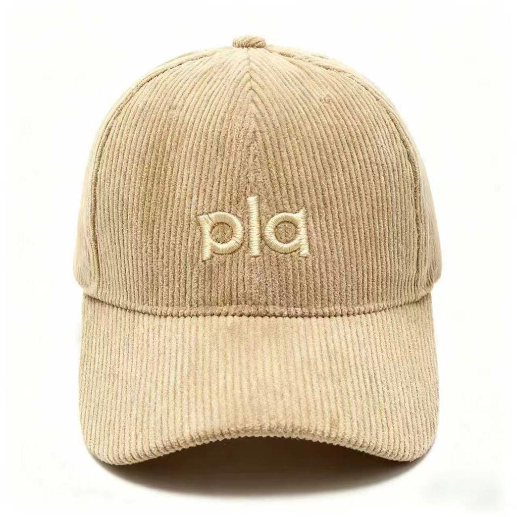 Corduroy Baseball Cap With Embroidered Letters For Sun Protection And Casual Style