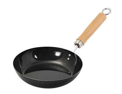 Pearl Made In Iron Frying IH Washo Iron Metal, Japan, Tsubame-Sanjo, Pan, 20cm, Compatible, Black, HC-1012