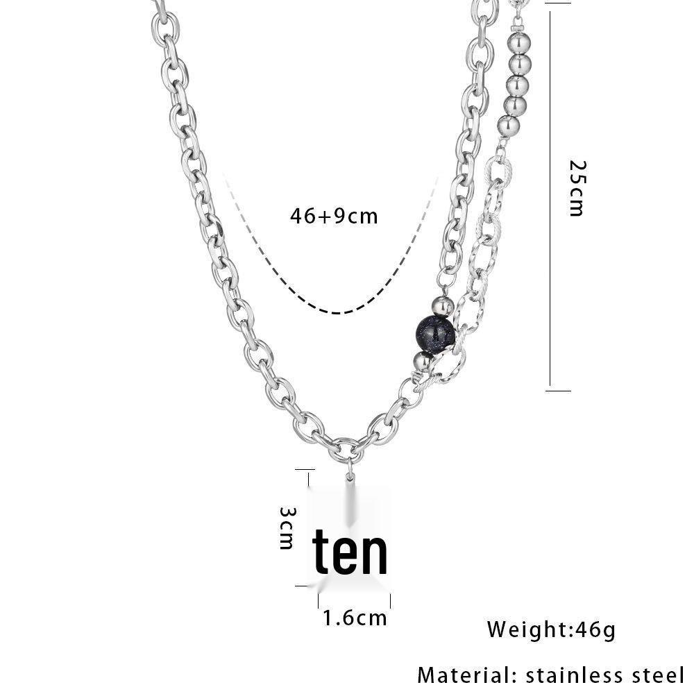 

Новое ожерелье-чокер в китайском стиле унисекс с нефритовой пряжкой мира и вставками из титановой стали - Нишевый дизайн