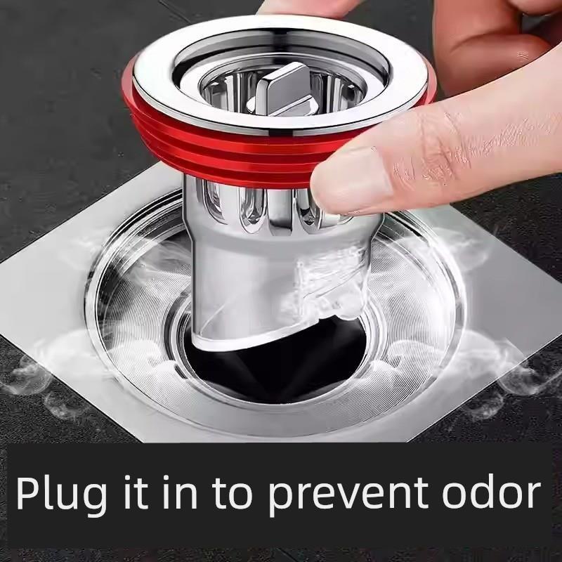 Anti-Mosquito and Anti-Odor Floor Drain Inner Core, Universal Toilet Automatic Opening and Closing Sewer Anti-Odor Seal Cover