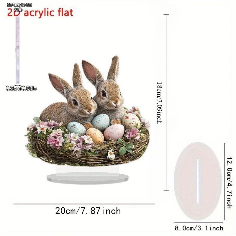 

2D Flat Acrylic Crafts Decoration, Indoor and Outdoor Decoration - No Battery/electricity Required, Free Day Decoration, Shop Decoration, Durable 20*18cm