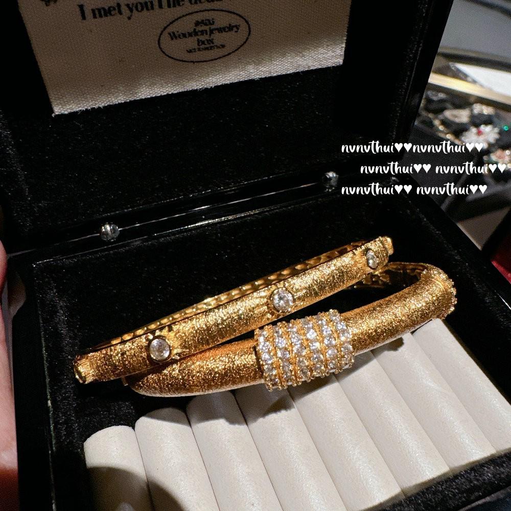 Vintage Italian Zircon Necklace and Nebula Gemstone Bangle Set