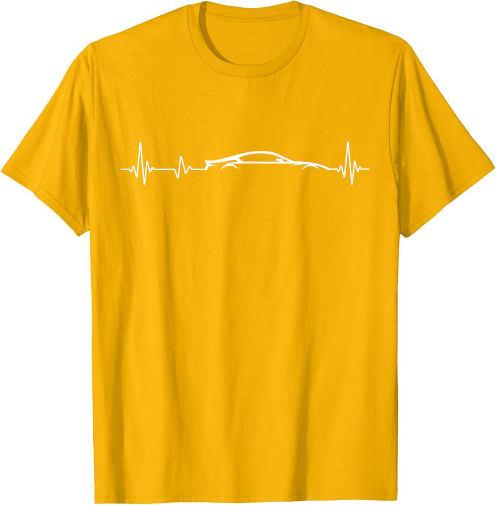 Car Guy Heartbeat Car Enthusiast Racing Car Driver Racer T-Shirt